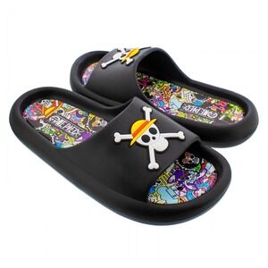 One Piece Slides Unisex Black Excellence Straw Hat Pirates Anime Graphic